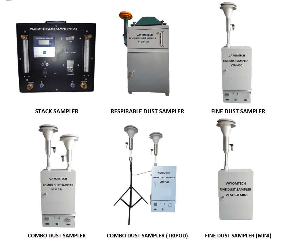 VayomTech Stack Monitoring Kit VTSS1 Stack Sampler VSS1 Enviro Tech nology Stack Monitoring Kit VSS1 VayomTech Stack monitoring System VSS1 VayomTech Fine Dust Sampler VTM 650 Enviro Tech nology Fine Particulate Sampler APM 650 VayomTech Fine Dust Sampler VTM 650 Enviro Tech nology Fine Particulate Sampler APM 650 VayomTech Respirable Dust Sampler VTM 650 Enviro Tech nology Respirable Particulate Sampler APM 650 VayomTech Respirable Dust Sampler VTM 650 Enviro Tech nology Respirable Particulate Sampler APM 650 VayomTech Combo Dust Sampler VTM 650 PM2.5 PM10 Enviro Tech nology Combo Particulate Sampler APM 650 PM2.5 PM10 VayomTech Combo Dust Sampler VTM 650 PM2.5 PM10 Enviro Tech nology Combo Particulate Sampler APM 650 PM2.5 PM10